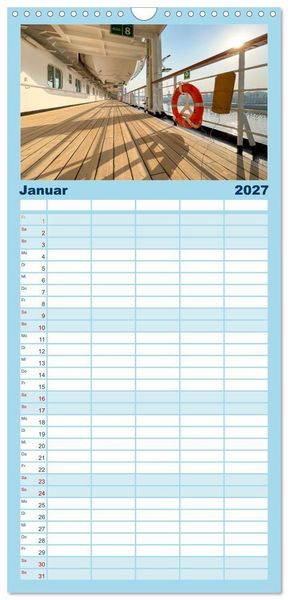 Produktbild: Familienplaner 2027 - Kreuzfahrtpiraten mit 5 Spalten (Wandkalender, 21 x 45 cm) CALVENDO