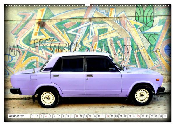 Produktbild: LADA-LAND KUBA (Wandkalender 2026 DIN A2 quer), CALVENDO Monatskalender