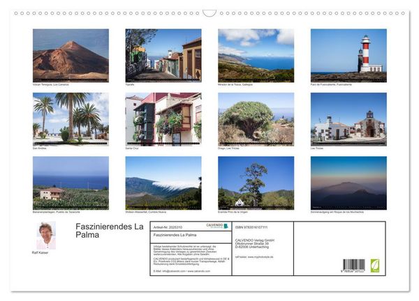 Produktbild: Faszinierendes La Palma (Wandkalender 2026 DIN A2 quer), CALVENDO Monatskalender