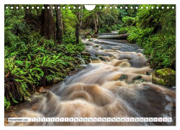Produktbild: Tasmania Rainforest, waterfalls and rocky shores (Wall Calendar 2026 DIN A4 landscape), CALVENDO 12 Month Wall Calendar