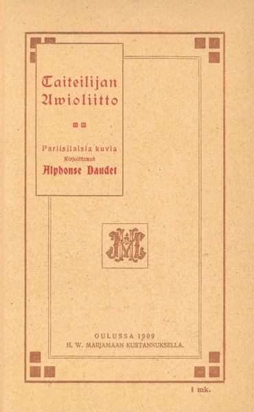Produktbild: Taiteilijan awioliitto
