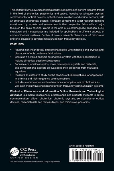 Produktbild: Photonics, Plasmonics and Information Optics