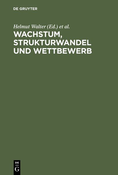 Produktbild: Wachstum, Strukturwandel und Wettbewerb