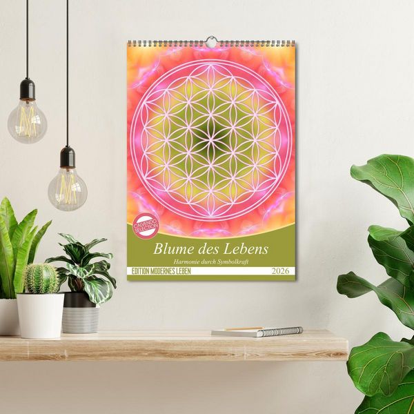 Produktbild: Blume des Lebens - Harmonie durch Symbolkraft (Wandkalender 2026 DIN A3 hoch), CALVENDO Monatskalender