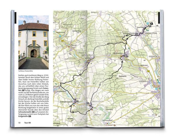 Produktbild: KOMPASS Wanderf&uuml;hrer Fr&auml;nkische Schweiz mit Oberem Maintal und Hersbrucker Schweiz, 55 Touren mit Extra-Tourenkarte