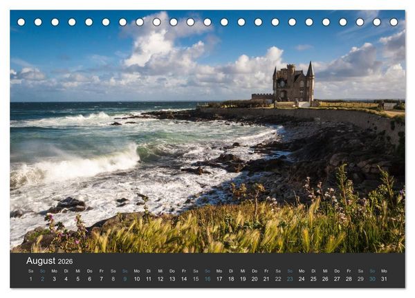 Produktbild: Bretagne - Land am Meer (Tischkalender 2026 DIN A5 quer), CALVENDO Monatskalender