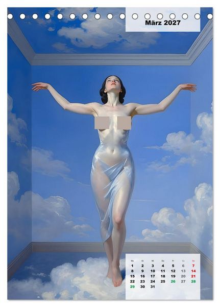 Produktbild: Entbl&ouml;&szlig;te Epochen &ndash; Surrealismus (Tischkalender 2027 DIN A5 hoch), CALVENDO Monatskalender