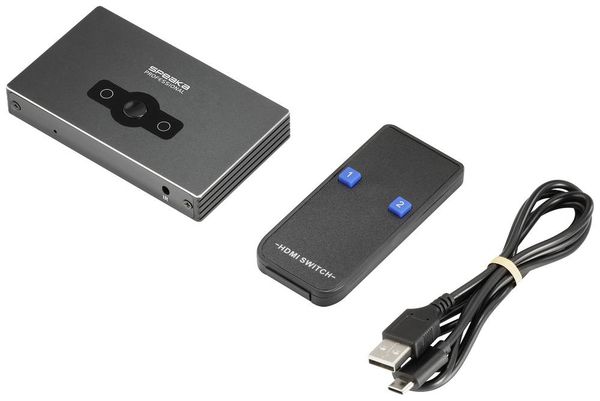 Produktbild: SpeaKa Professional SP-HSW-300 2 Port HDMI-Switch UHD 8K @ 60 Hz, UHD 4K @ 120Hz