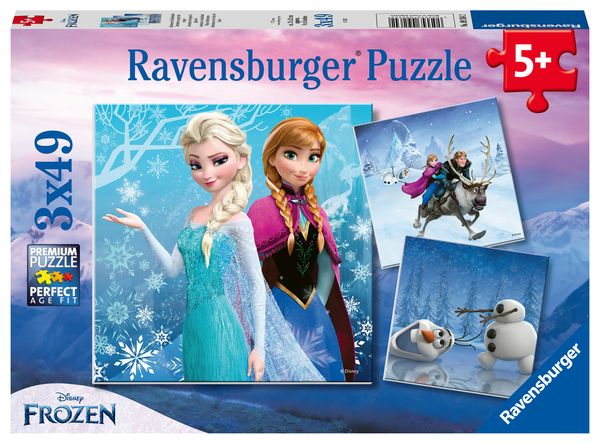 Produktbild: Puzzle Ravensburger Abenteuer im Winterland 3 X 49 Teile