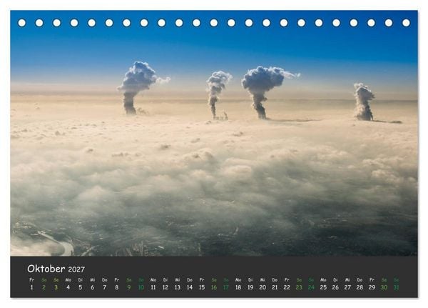Produktbild: Pilot's-eye view - Die Welt von oben (Tischkalender 2027 DIN A5 quer), CALVENDO Monatskalender