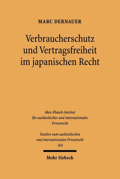Produktbild: Verbraucherschutz und Vertragsfreiheit im japanischen Recht