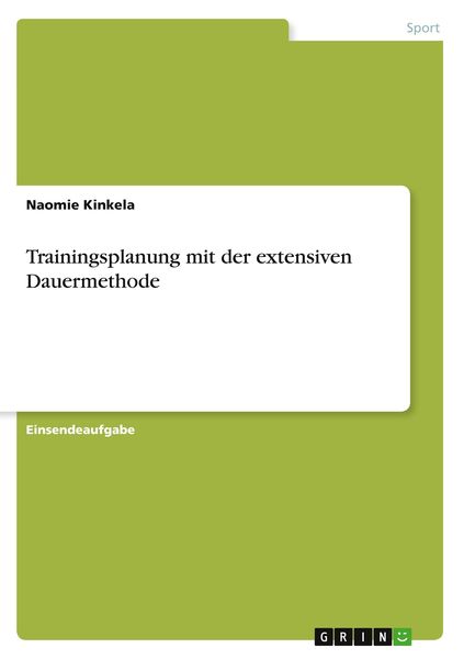 Produktbild: Trainingsplanung mit der extensiven Dauermethode