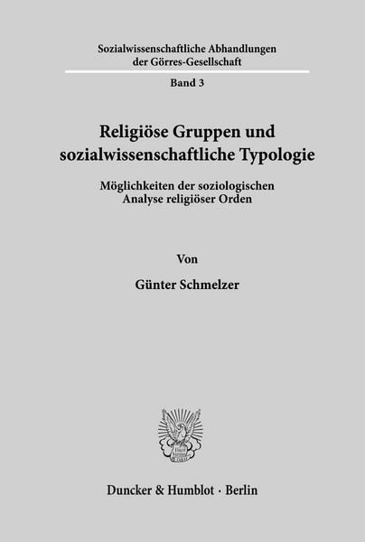 Produktbild: Religi&ouml;se Gruppen und sozialwissenschaftliche Typologie.