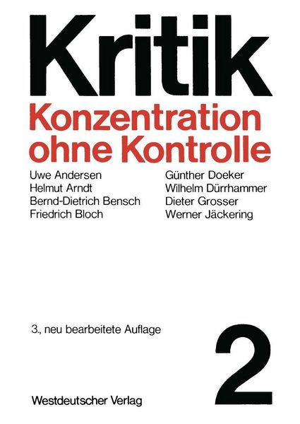 Produktbild: Konzentration ohne Kontrolle