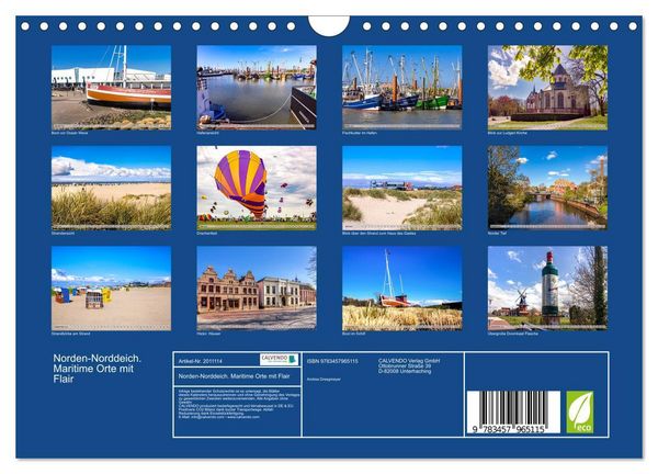 Produktbild: Norden-Norddeich. Maritime Orte mit Flair (Wandkalender 2026 DIN A4 quer), CALVENDO Monatskalender