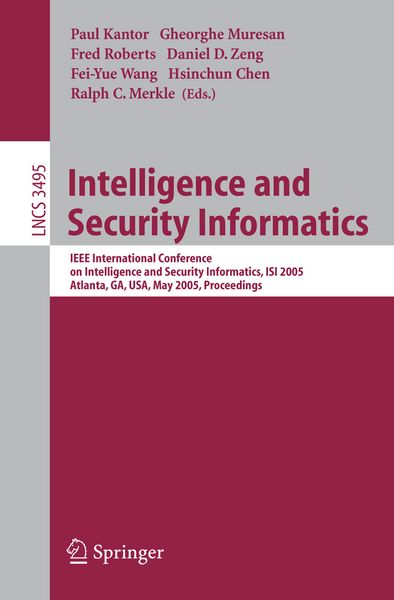 Produktbild: Intelligence and Security Informatics