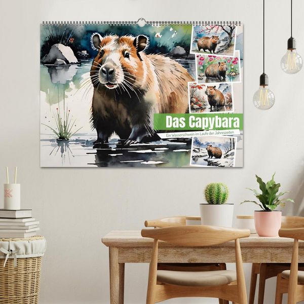 Produktbild: Das Capybara (Wandkalender 2026 DIN A2 quer), CALVENDO Monatskalender