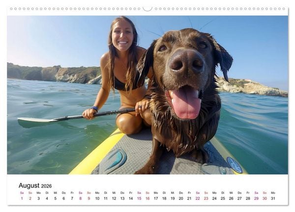 Produktbild: Stand up paddling - SUP (Wandkalender 2026 DIN A2 quer), CALVENDO Monatskalender