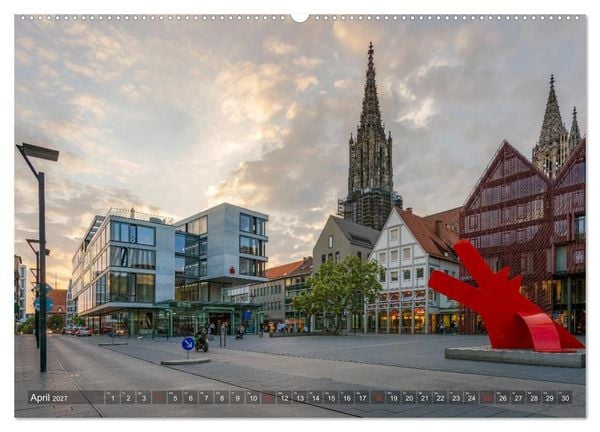 Produktbild: Ulm f&uuml;r Nestspatzen (hochwertiger Premium Wandkalender 2027 DIN A2 quer), Kunstdruck in Hochglanz