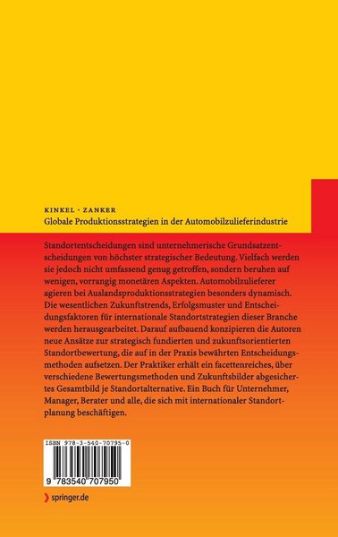 Produktbild: Globale Produktionsstrategien in der Automobilzulieferindustrie