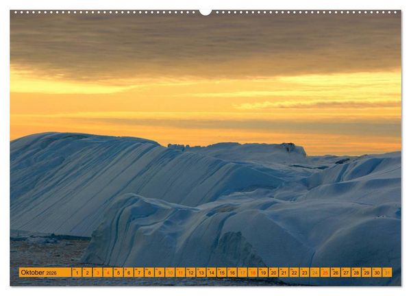 Produktbild: EISIGE GIGANTEN in der DISKOBUCHT (hochwertiger Premium Wandkalender 2026 DIN A2 quer), Kunstdruck in Hochglanz