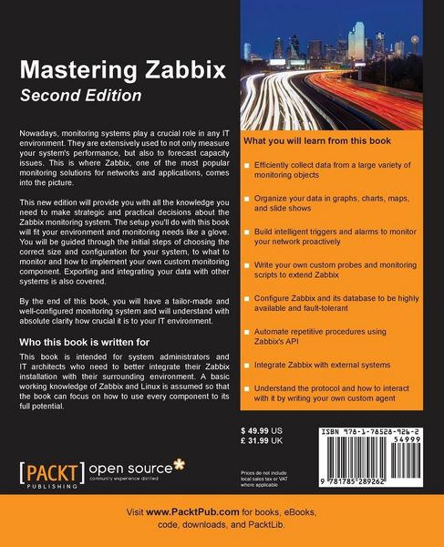 Produktbild: Mastering Zabbix - Second Edition