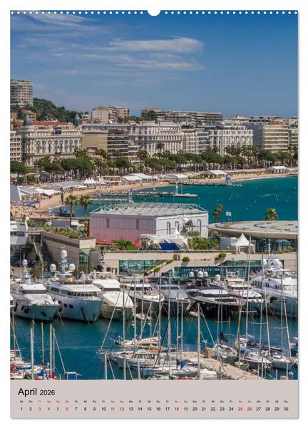 Produktbild: C&Ocirc;TE D&rsquo;AZUR Cannes, Monaco und Nizza (hochwertiger Premium Wandkalender 2026 DIN A2 hoch), Kunstdruck in Hochglanz