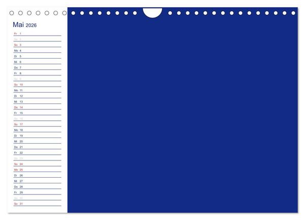 Produktbild: Farbiger Bastelkalender (Wandkalender 2026 DIN A4 quer), CALVENDO Monatskalender