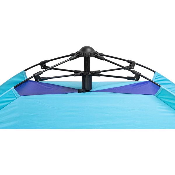 Produktbild: Idena Automatik Strandzelt UV40+ mit Tragetasche blau/t&uuml;rkis 190x100x110cm