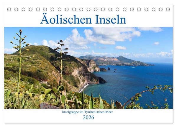 Produktbild: &Auml;olische Inseln (Tischkalender 2026 DIN A5 quer), CALVENDO Monatskalender