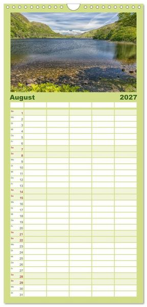 Produktbild: Familienplaner 2027 - Irland - Zauberhafte Augenblicke mit 5 Spalten (Wandkalender, 21 x 45 cm) CALVENDO