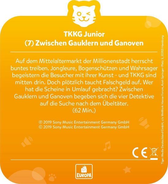 Produktbild: tigercard - TKKG Junior - Folge 7: Zwischen Gauklern