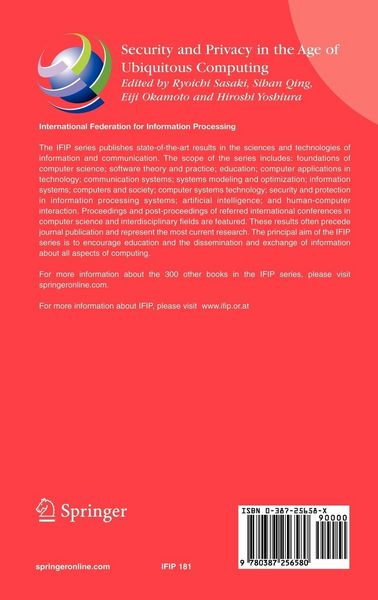 Produktbild: Security and Privacy in the Age of Ubiquitous Computing
