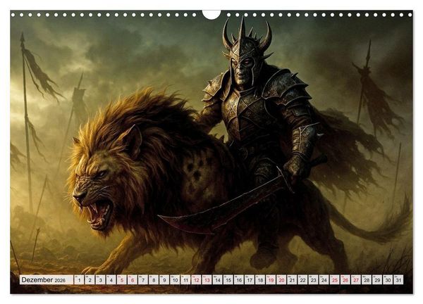Produktbild: Erbe der Orks. Feuer und Schatten (Wandkalender 2026 DIN A3 quer), CALVENDO Monatskalender