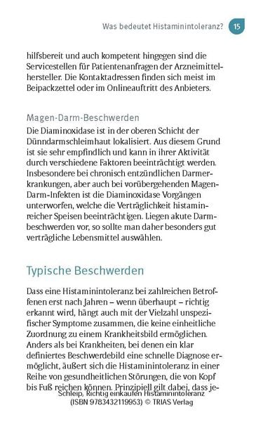 Produktbild: Richtig einkaufen Histamin-Intoleranz