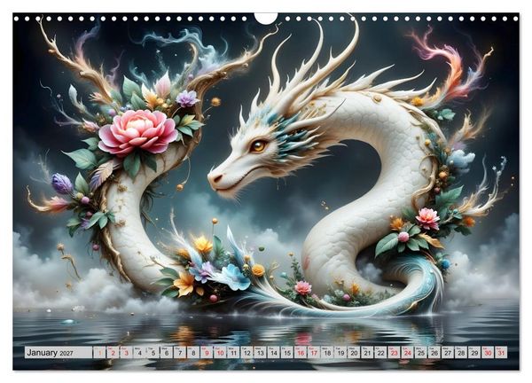 Produktbild: Lotus blossom dragons (Wall Calendar 2027 DIN A3 landscape), CALVENDO 12 Month Wall Calendar