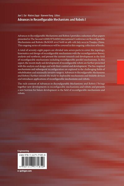 Produktbild: Advances in Reconfigurable Mechanisms and Robots I