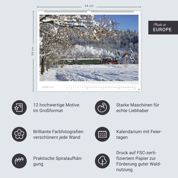 Produktbild: Eisenbahn-Romantik Posterkalender 2027