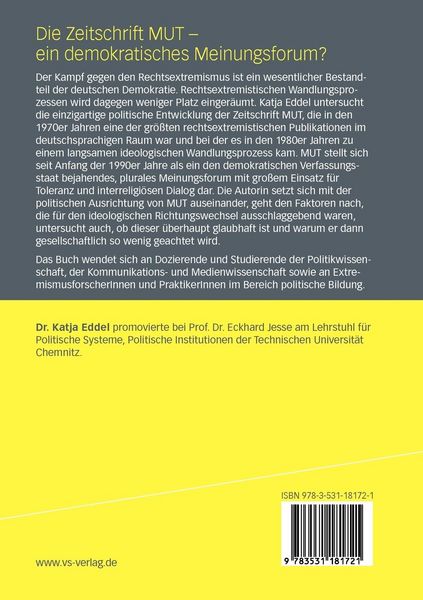 Produktbild: Die Zeitschrift MUT - ein demokratisches Meinungsforum?