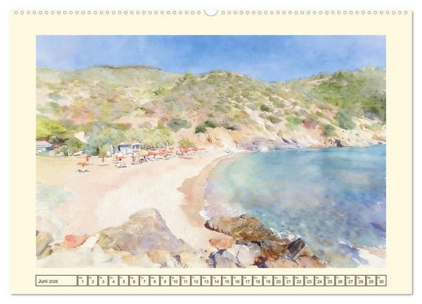 Produktbild: Elba - Insel imToskanischen Archipel (hochwertiger Premium Wandkalender 2026 DIN A2 quer), Kunstdruck in Hochglanz