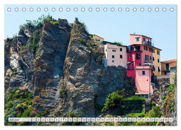 Produktbild: Cinque Terre - F&uuml;nf malerische D&ouml;rfer an der ligurischen K&uuml;ste (Tischkalender 2026 DIN A5 quer), CALVENDO Monatskalender