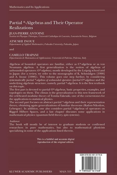Produktbild: Partial *- Algebras and Their Operator Realizations