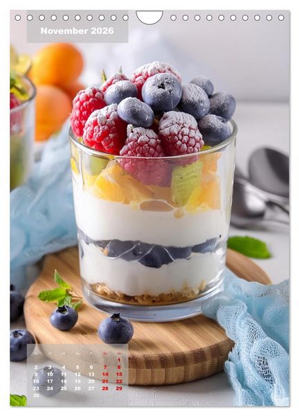 Produktbild: Vegane Dessertkreationen - S&uuml;&szlig;e K&ouml;stlichkeiten aus der veganen Backstube (Wandkalender 2026 DIN A4 hoch), CALVENDO Monatskalender