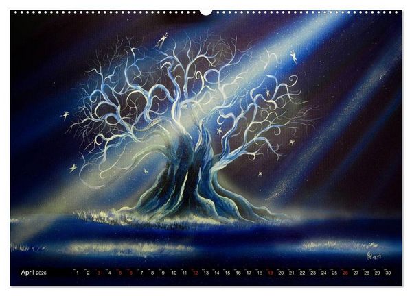 Produktbild: Traumbaumwelten - Gem&auml;lde von Conny Krakowski (hochwertiger Premium Wandkalender 2026 DIN A2 quer), Kunstdruck in Hochglanz