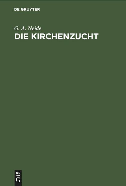 Produktbild: Die Kirchenzucht