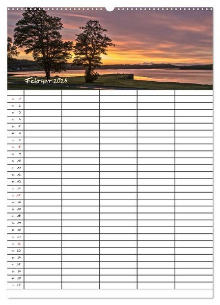 Produktbild: Isle of Skye - Schottlands Inseln - Familienplaner (hochwertiger Premium Wandkalender 2026 DIN A2 hoch), Kunstdruck in Hochglanz