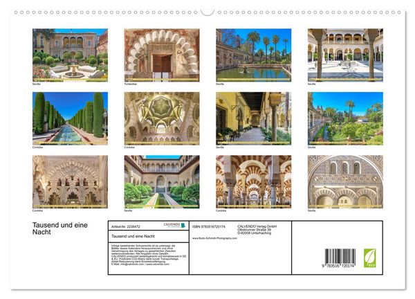 Produktbild: Tausend und eine Nacht (hochwertiger Premium Wandkalender 2026 DIN A2 quer), Kunstdruck in Hochglanz