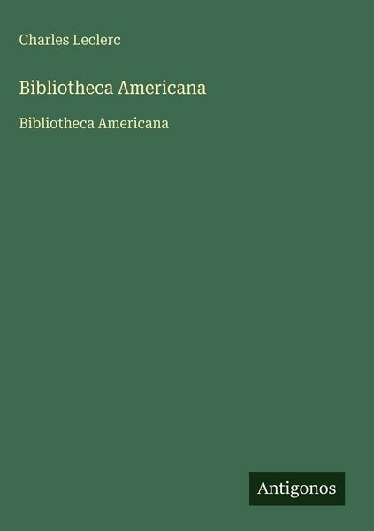 Produktbild: Bibliotheca Americana
