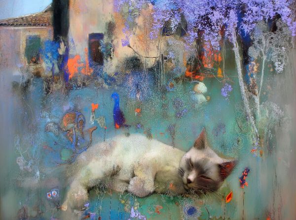Produktbild: CALVENDO Puzzle Schlummernde Katze im Garten | 2000 Teile Lege-Gr&ouml;&szlig;e 90x67cm Foto-Puzzle f&uuml;r gl&uuml;ckliche Stunden