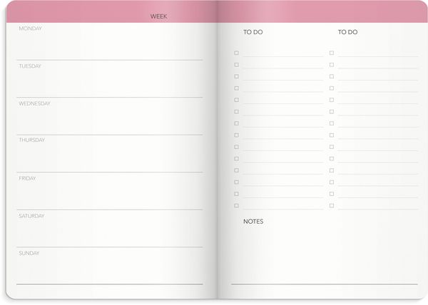 Produktbild: Burde Week Planner undated pink